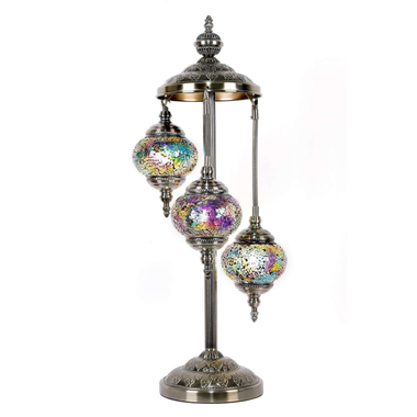 Turkish Mosaic Lamp - 3 Tier Multi Coloured Mosaic