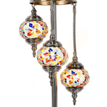Turkish Mosaic Lamp - 3 Tier Multi Coloured Star Mosaic