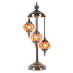 Turkish Mosaic Lamp - 3 Tier Red & Yellow Flower Brust