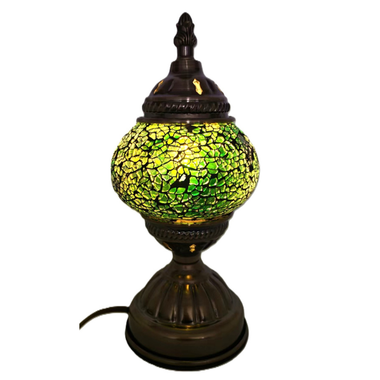 Turkish Mosaic Lamp - Greens & Yellows