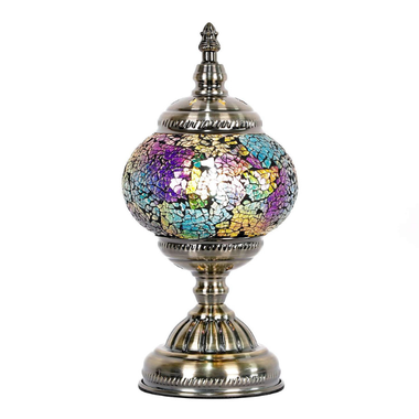 Turkish Mosaic Lamp - Yellow-Purple-Blue Mosaic