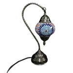 Turkish Mosiac Swan Neck Lamp - Multicolour Flower Burst