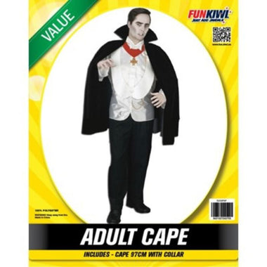 Value Adult Costume - Black Cape 97cm