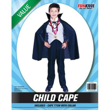 Value Child Costume - Black Cape 77cm