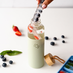 Versa Glass Refresher Bottle 500ml with Sleeve