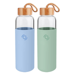 Versa Glass Refresher Bottle 500ml with Sleeve