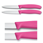 Victorinox Paring Knife 2pc Set Straight 8cm - Pink