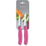 Victorinox Paring Knife 2pc Set Straight 8cm - Pink