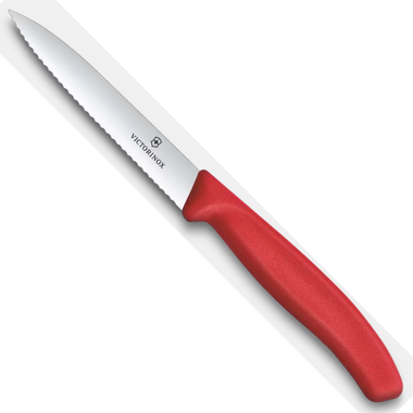 Victorinox Paring Knife Wavy 10cm - Red