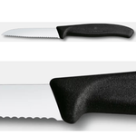 Victorinox Paring Knife Wavy 8cm - Black (Rounded)
