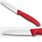 Victorinox Paring Knife Wavy 8cm - Red (Rounded)