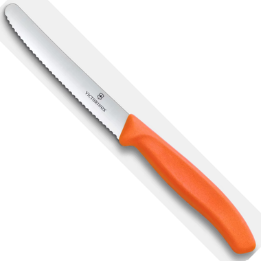 Victorinox Steak & Tomato Knife Wavy 11cm - Orange(New)