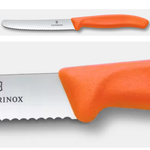 Victorinox Steak & Tomato Knife Wavy 11cm - Orange(New)