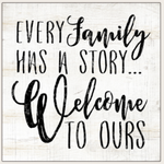Wall Art - Every Family Has a Story (MDF) 40 x 40cm
