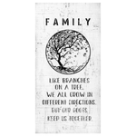 Wall Art - Family Like Branches (MDF) 30 x 60cm