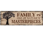 Wall Art - Family Masterpieces (MDF) 20 x 60 cm
