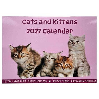 Wall Calendar A4 - Cats & Kittens