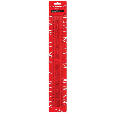 Warwick Ruler Clear 30cm