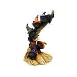 Witches Black Cat Climbing Broomstick