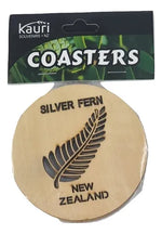 Wooden Coaster 2pcs Silver Fern