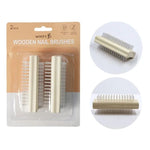 Wooden Nail Brushes 2pc