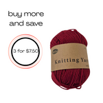 Yarn 80gms 100% Polyester - Claret Red