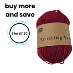 Yarn 80gms 100% Polyester - Claret Red