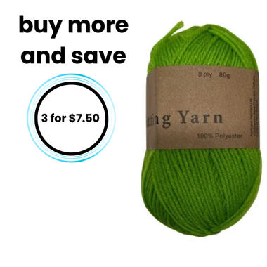 Yarn 80gms 100% Polyester - Frog Green