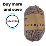 Yarn 80gms 100% Polyester - Grey Brown