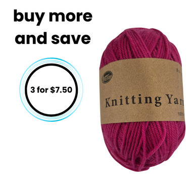 Yarn 80gms 100% Polyester - Magenta