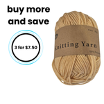 Yarn 80gms 100% Polyester - Pale Gold