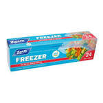 Zeus - Freezer Double Zip Resealable Bags 18 x 22cm - 24pk