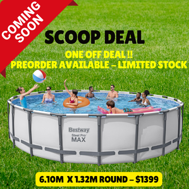 Steel Pro MAX Round 6.10m x 1.32m Pool Set