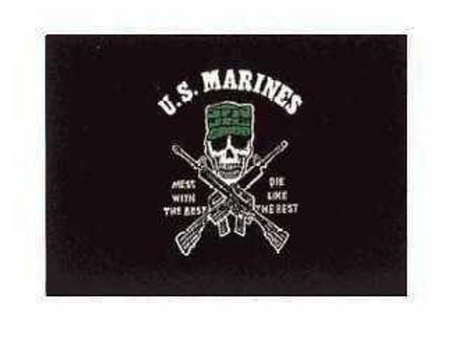 FLAG US MARINES INDOOR WALL 5x3