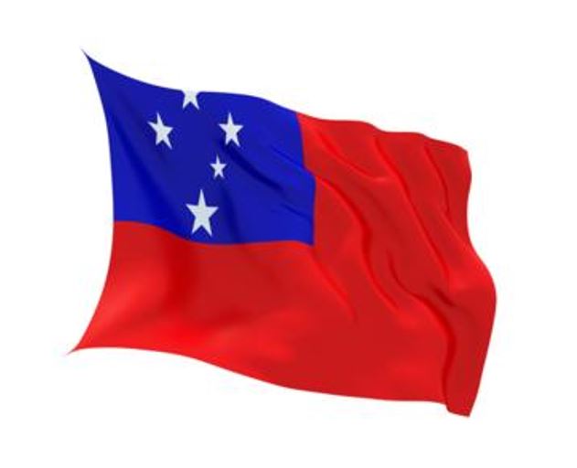 FLAG SAMOA INDOOR WALL 5x3INCH