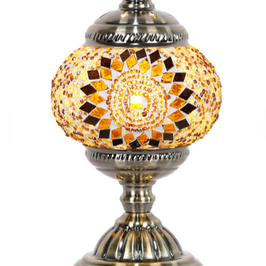 Turkish Mosaic Brown/Gold/White Sun