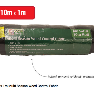 Weed Control Fabric Mesh Underlay 10m x 1m Black