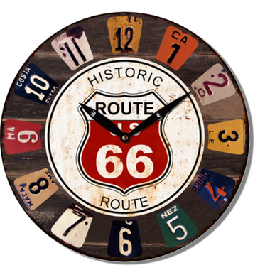 Route 66 Wall Clock 28.8cm