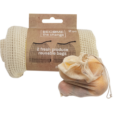 Reusable Cotton Produce Bags 2pc