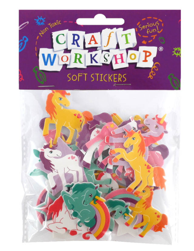 Craft Soft Sticker Unicorns 22pc