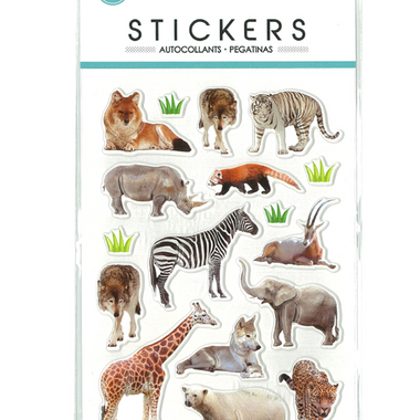 Stickers Wild Animals Puffy 105x190