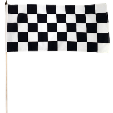 Flag - Checkered on Pole 30x60