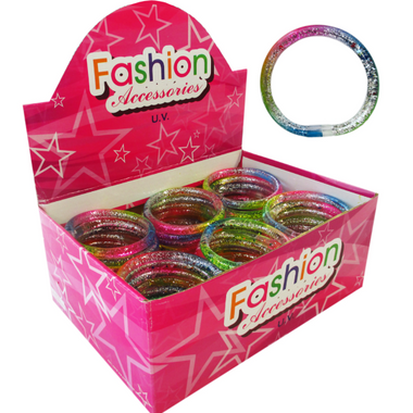 Rainbow Glitters Braceletes