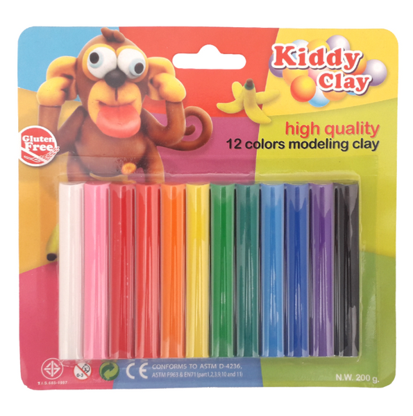 Modelling Clay 12 colour 200g Craft