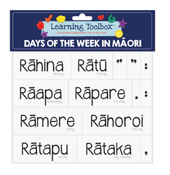 Magnetic days of the Week In Maori