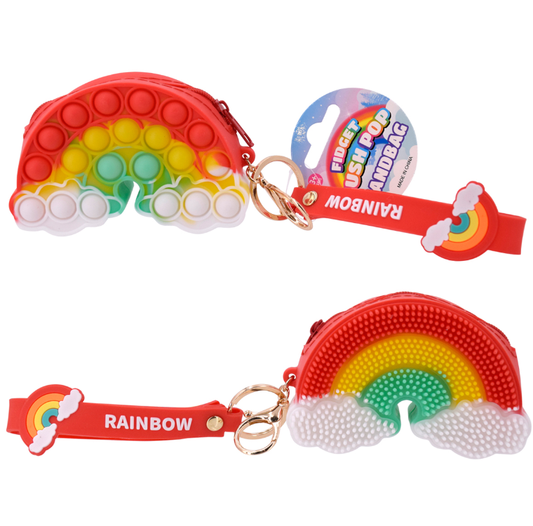 Fidget Push Pop Rainbow Handbag
