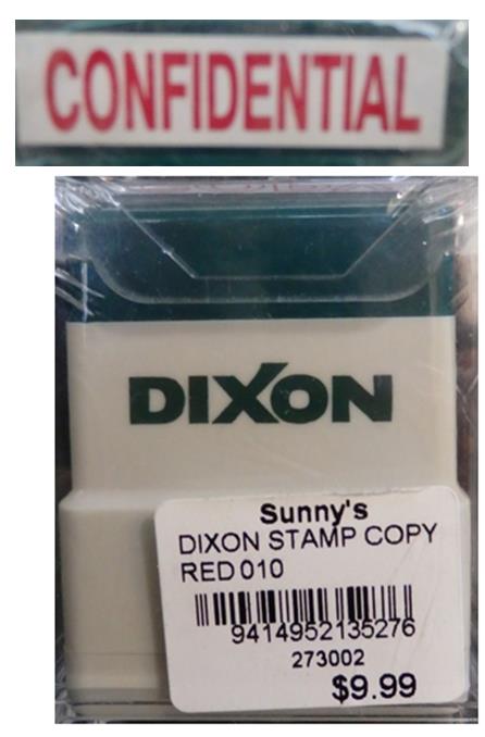 DIXON STAMP CONFIDENTIAL - RED