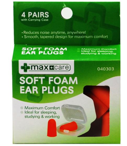 Soft Foam Ear Plugs 4Pairs